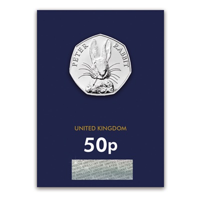 2016 BU 50p Coin (Card) - Peter Rabbit